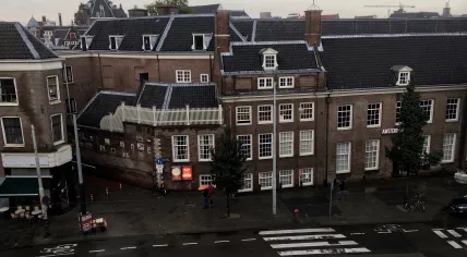 Gloomy skies above Amsterdam Centrum