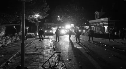 Riot police in Haren during a Project X party on 21 September 2012