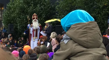 Sinterklaas visits a school in Amsterdam, 5 December 2018
