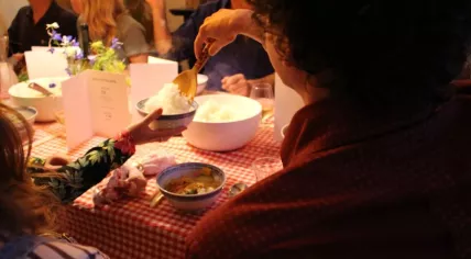 A Meals Unite dinner in progress