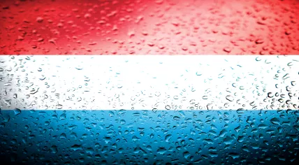 Rain and Dutch flag