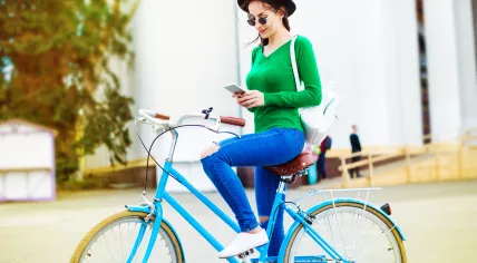 Texting while cycling