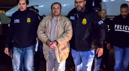 El Chapo in US custody after his extradition from Mexico, Jan 2017
