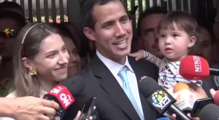 Juan Guaido and his family, 31 Jan 2019