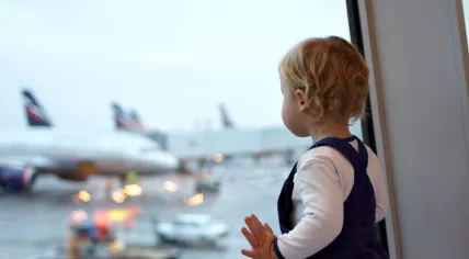 Child in an airport