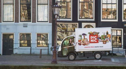 A Picnic truck in Amsterdam
