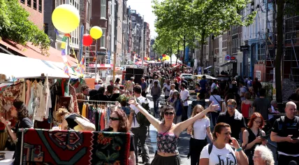 Street party in Spuibuurt in Amsterdam