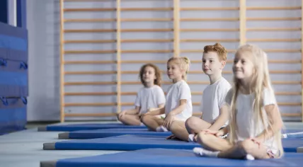 Kids in gym class