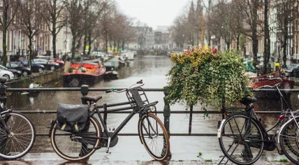 Amsterdam in the rain