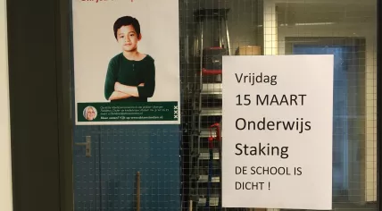 Amsterdam primary school closed for a nationwide teacher strike, 15 March 2019