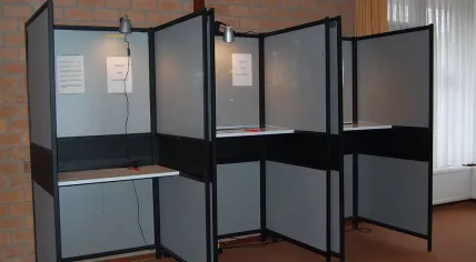 A polling station for the Dutch provincial elections in 2015