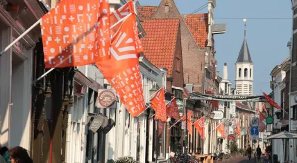 King's Day flags in Amersfoort, 26 April 2019