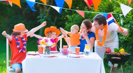Dutch family King's Day