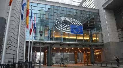 The European Parliament building in Brussels