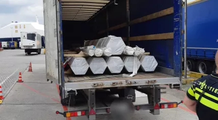 14 asylum seekers found stowed away in a truck bound to England, 25 May 2019
