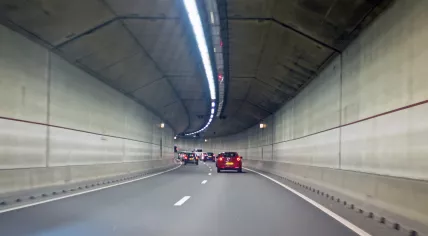 The IJ tunnel in Amsterdam