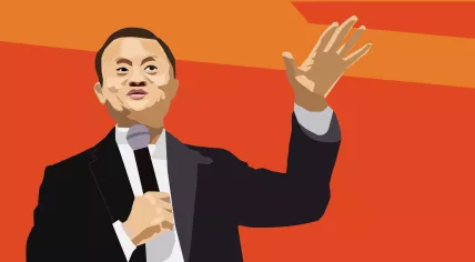 Artist rendering of Alibaba CEO Jack Ma