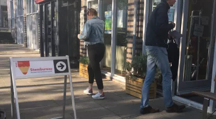 An Amsterdam polling station for the European Parliament elections, 23 May 2019