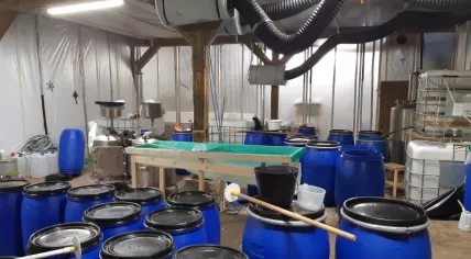 Cocaine lab found in a barn in Oud-Vossenmeer, 6 June 2019