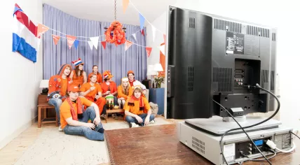 Sports fans Dutch oranje television