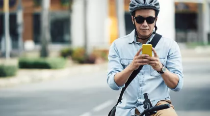 Texting while cycling
