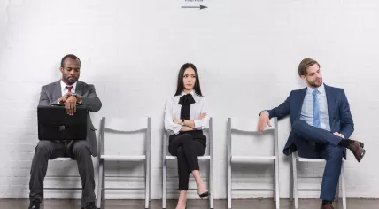 Waiting for a job interview