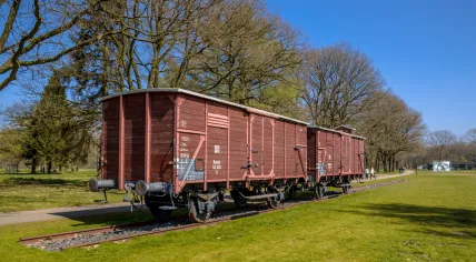 A former Nazi deportation train is now a monument at Camp Westerbork