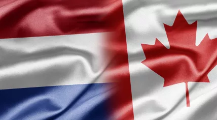 Netherlands and Canada Flags