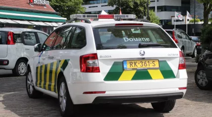 Customs car at the port of Rotterdam