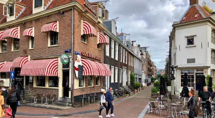 Cafes on an Amsterdam street