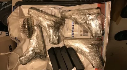 Over a dozen guns seized from a home on Troelstrastraat in Rotterdam, 30 May 2019