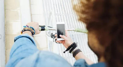 Texting while cycling