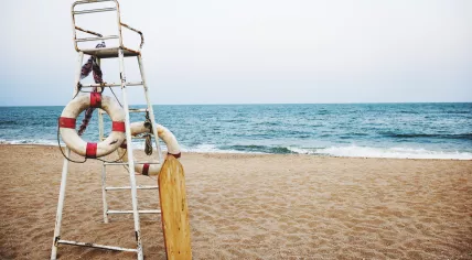 Lifeguard tower at the beach
