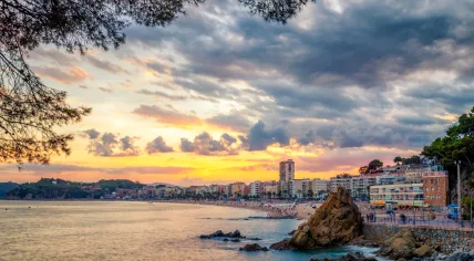 Sunset over Lloret de Mar, Spain