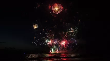 Fireworks at Scheveningen beach in 2018