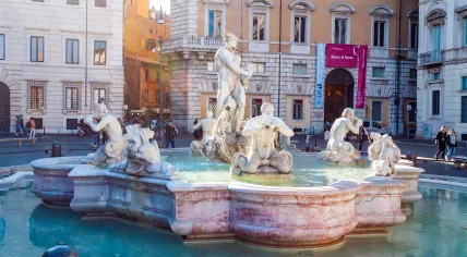 Fontana del Moro on Piazza Navona in Rome, Italy