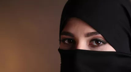 Woman wearing a burka