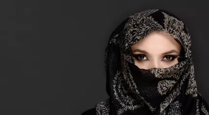 A woman wearing a niqab