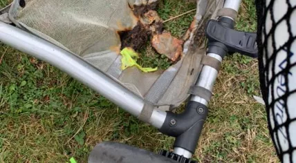 Phosphorus covered rocks spontaneously caught fire in a child's pram in Nieuwvliet-Bad, 11 August 2019