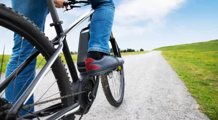 Man on an electric bike