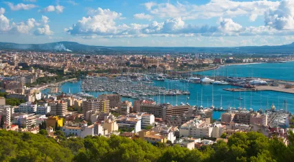 The city of Palma on Majorca 