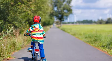 Child on a bicycle 