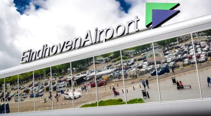The exterior of Eindhoven Airport in 2015