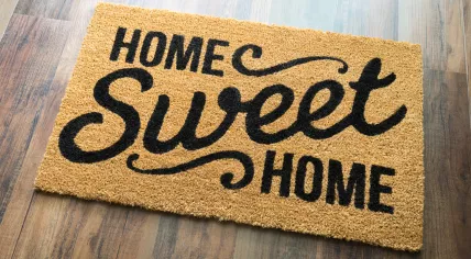 Home sweet home welcome mat