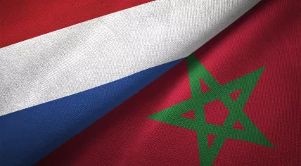 The Dutch and Moroccan flags