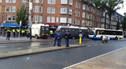90 Groningen football fans arrested on Scheldeplein in Amsterdam before a match between Ajax and FC Groningen, 28 Sept 2019