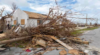 Damage on the Bahamas after Hurricane Dorian 