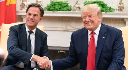 Mark Rutte and Donald Trump