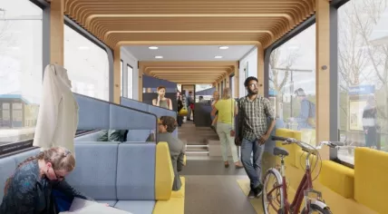 Rendering of NS plans for new train interiors 