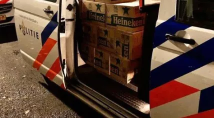 8,845 bottles of stolen beer confiscated from an empty building on Hilledijk